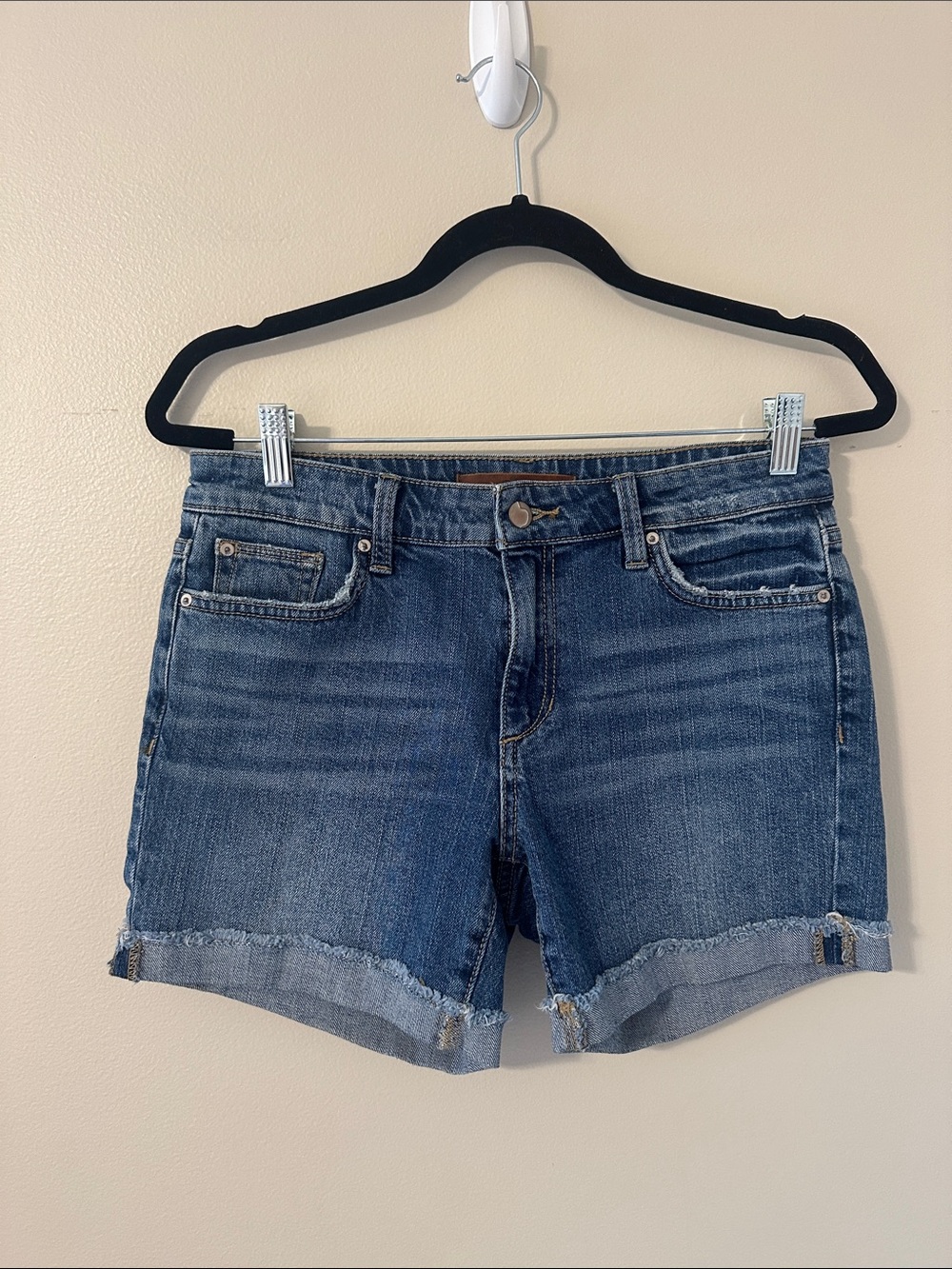 Joe’s Joe Jeans Womens Rolled Raw Hem Denim Shorts Size 27 Coastal Cowgirl